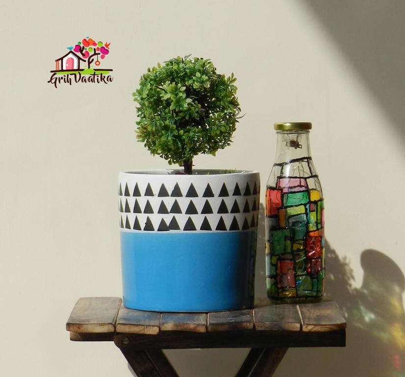 Beautiful Blue and White Ceramic Planter
