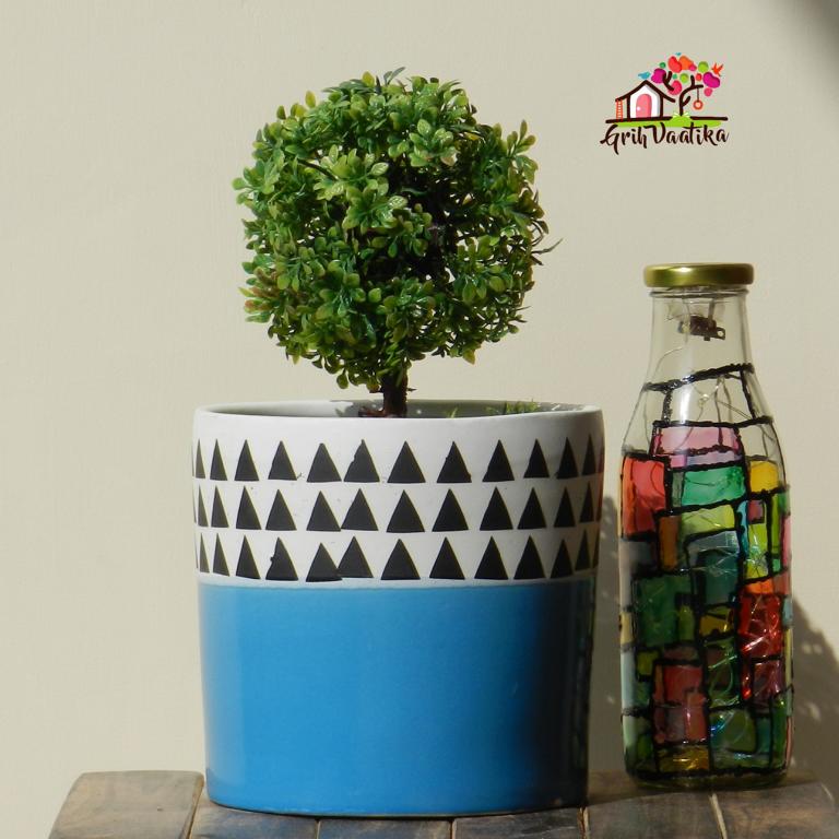 Beautiful Blue and White Ceramic Planter
