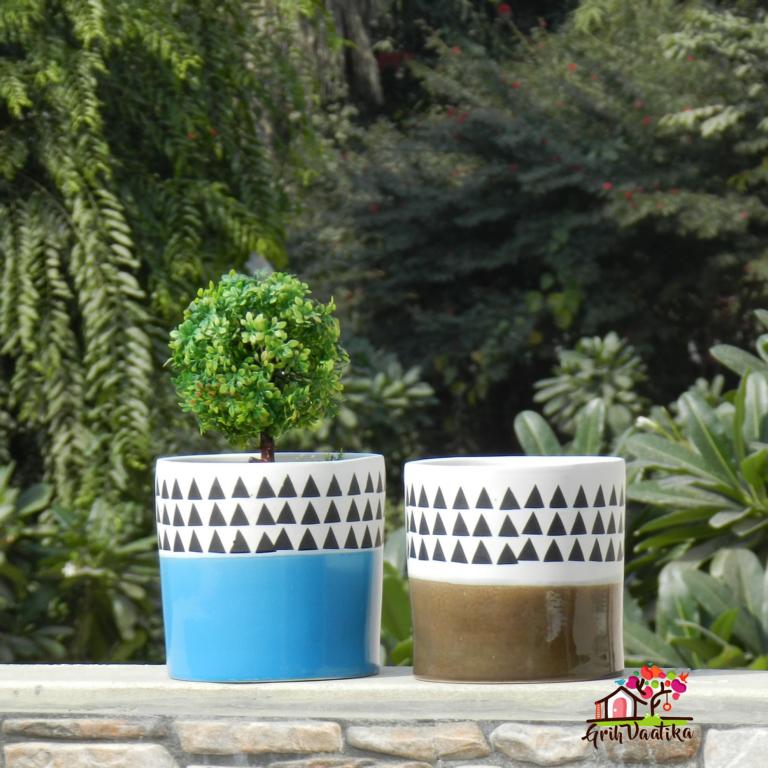 Beautiful Blue and White Ceramic Planter
