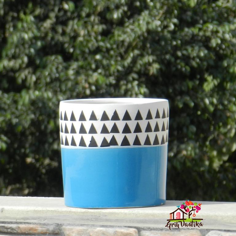 Beautiful Blue and White Ceramic Planter
