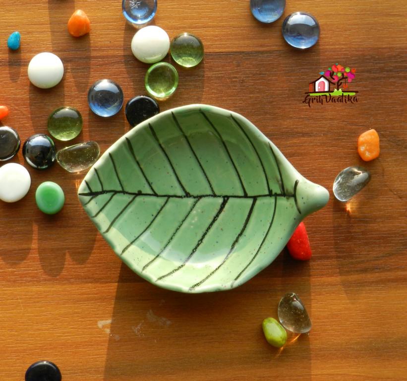 Ceramic Multi-coloured Serving Leaf Platter (Set of 3)