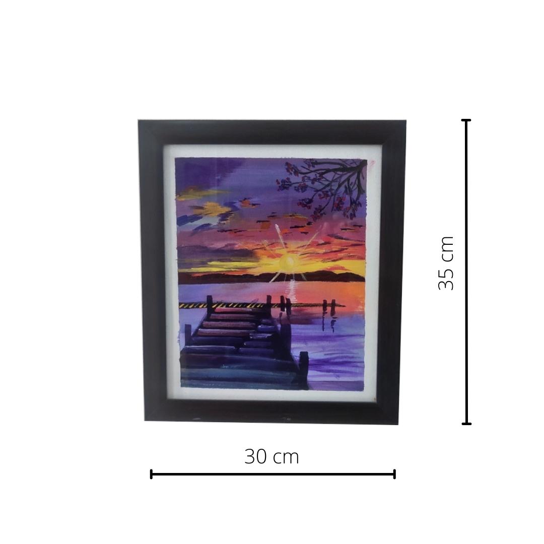 Original handmade Summer Solstice Painting on canvas - Framed
