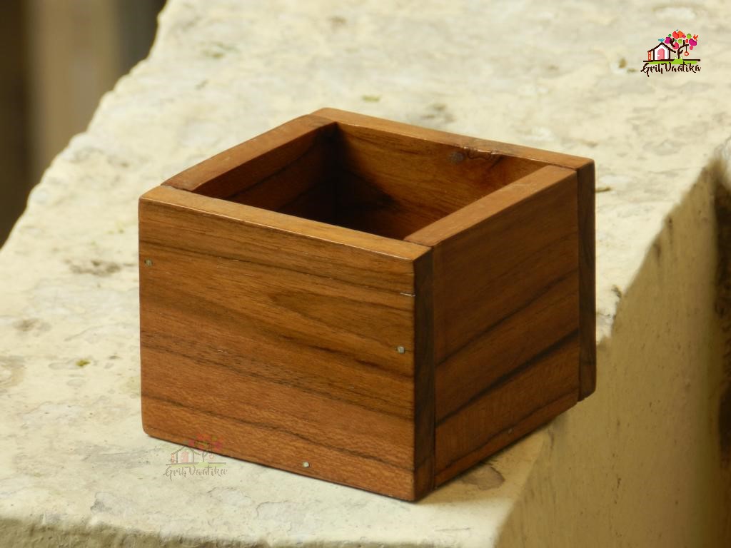 Premium Teak wood small table planter