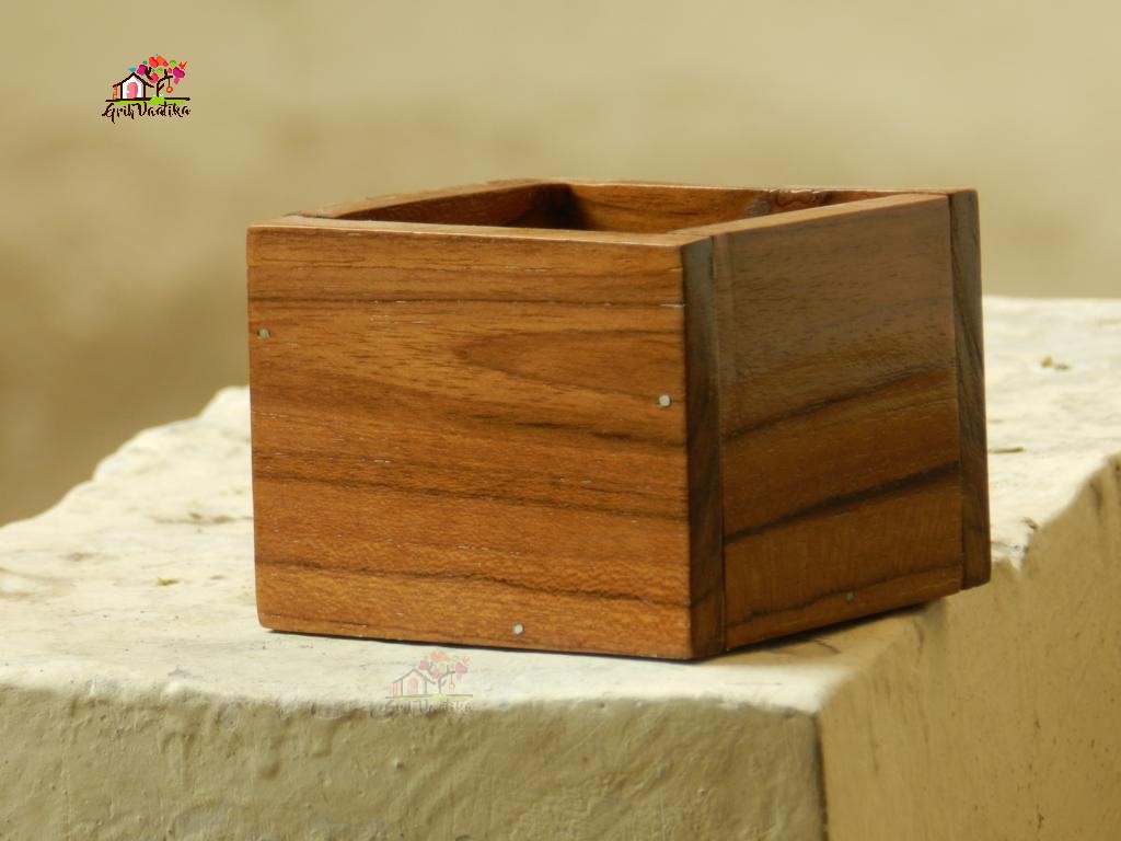 Premium Teak wood small table planter
