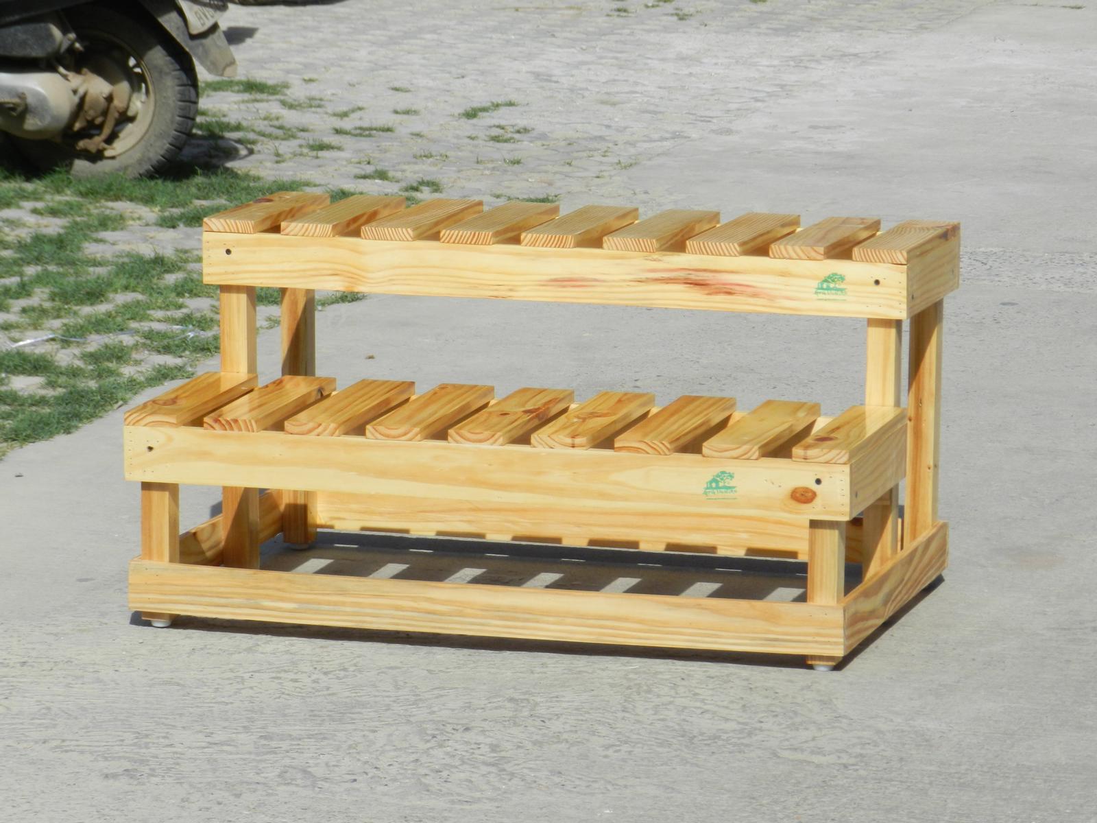 Grih Vaatika Wooden planter stand 2 Tier