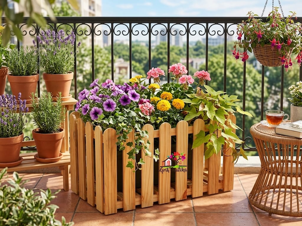 Grih Vaatika Fence wooden stand