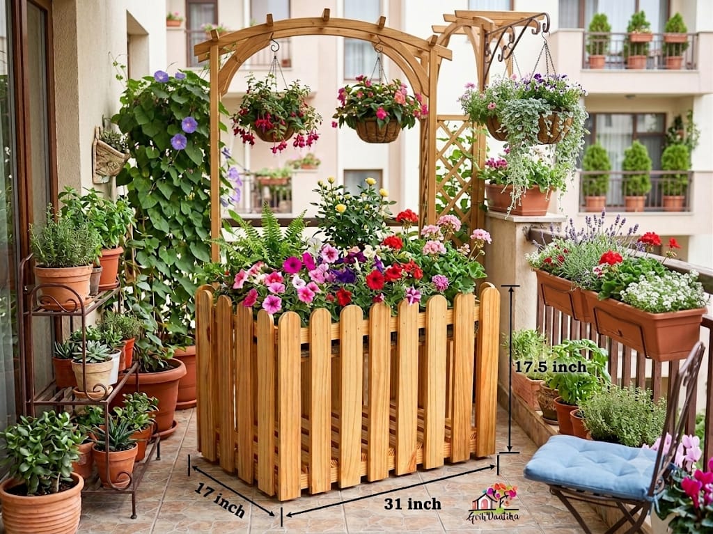 Grih Vaatika Fence wooden stand